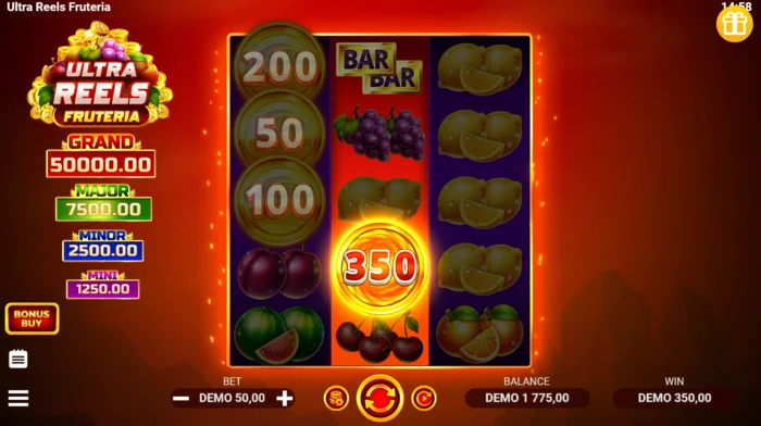 Ultra Reels Fruteria - monede Coin Collect cu valori nominale